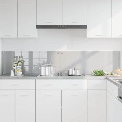 vidaXL Kitchen Backsplash 2 pcs Light Grey 100 x 40 cm Tempered Glass 3