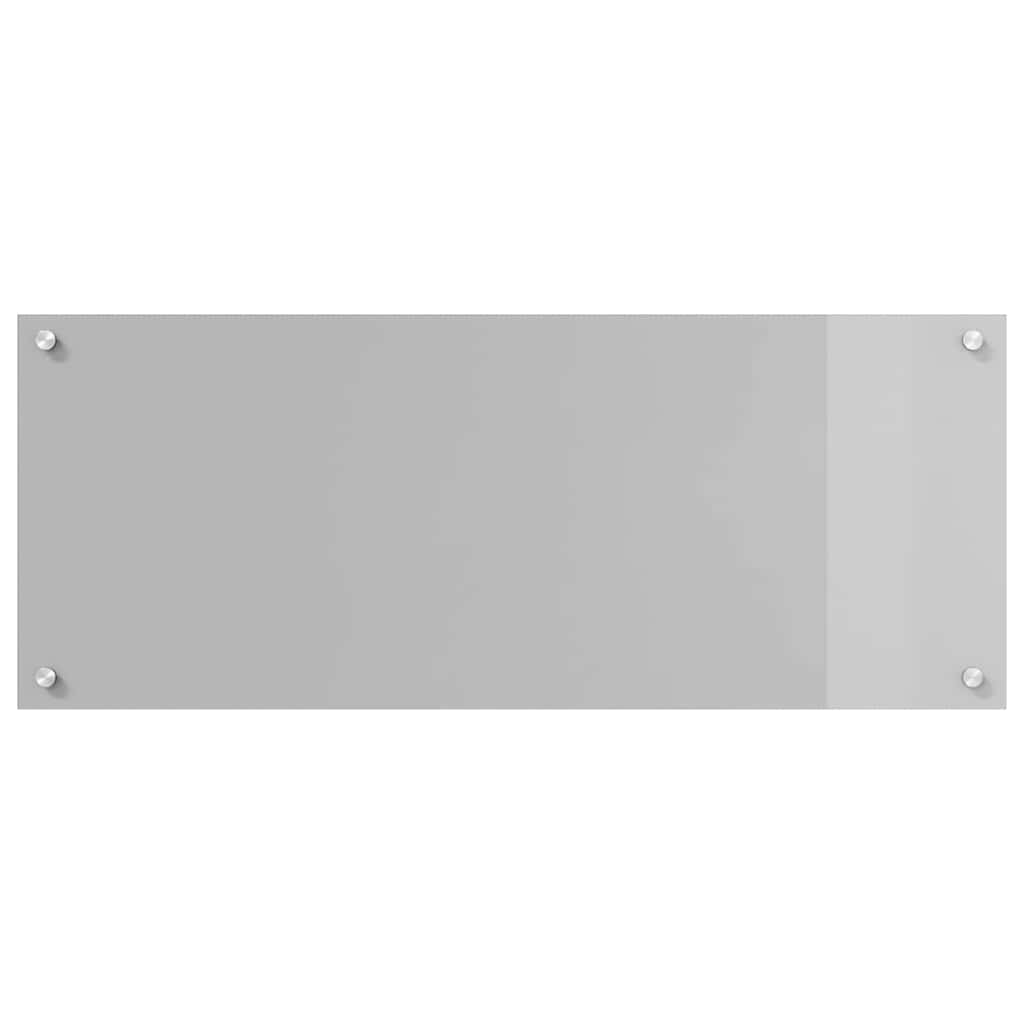 vidaXL Kitchen Backsplash 2 pcs Light Grey 100 x 40 cm Tempered Glass 4