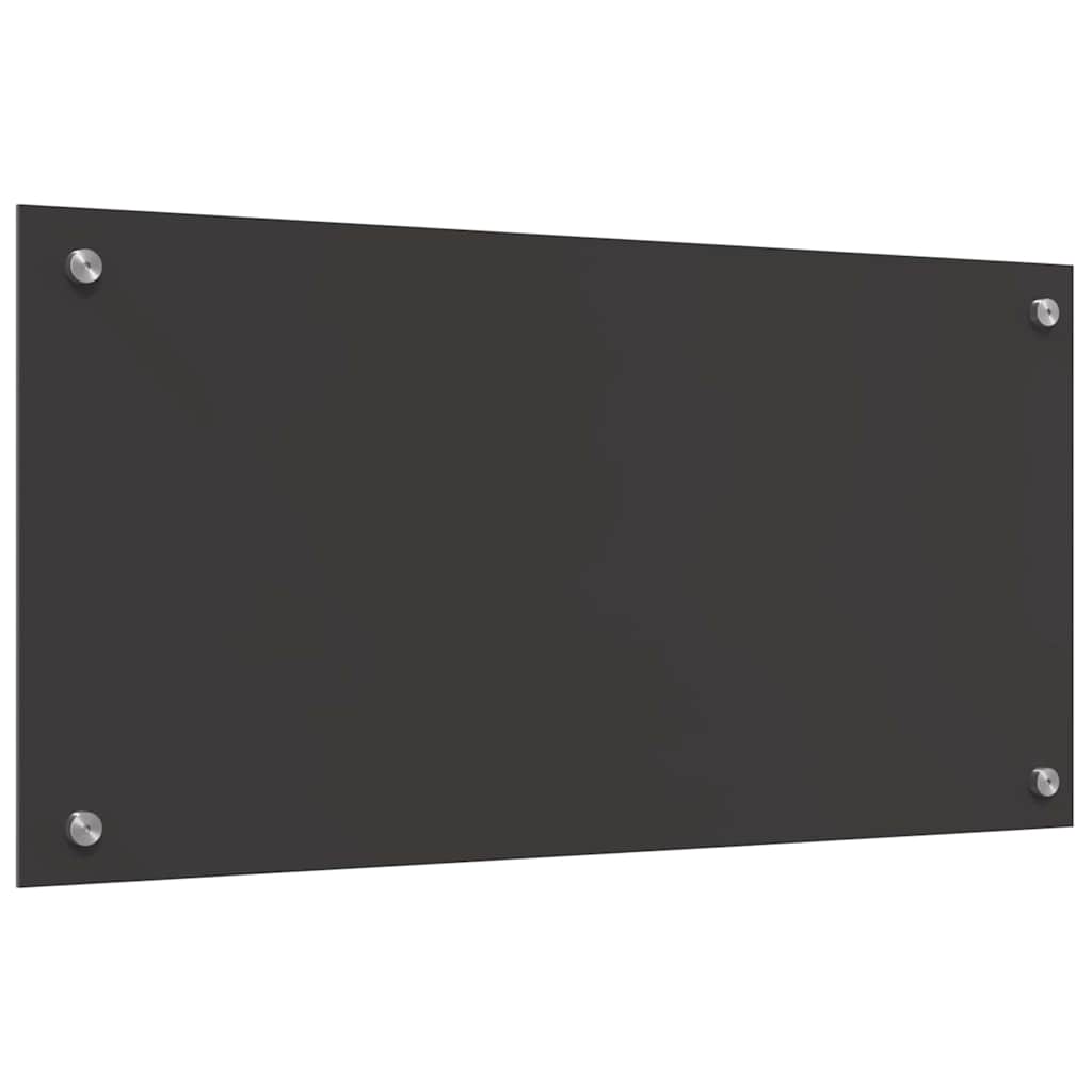vidaXL Kitchen Backsplash 2 pcs Dark Grey 80 x 40 cm Tempered Glass 6