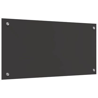 vidaXL Kitchen Backsplash 2 pcs Dark Grey 80 x 40 cm Tempered Glass 6