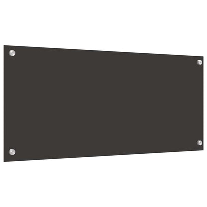 vidaXL Kitchen Backsplash 2 pcs Dark Grey 90 x 40 cm Tempered Glass 6
