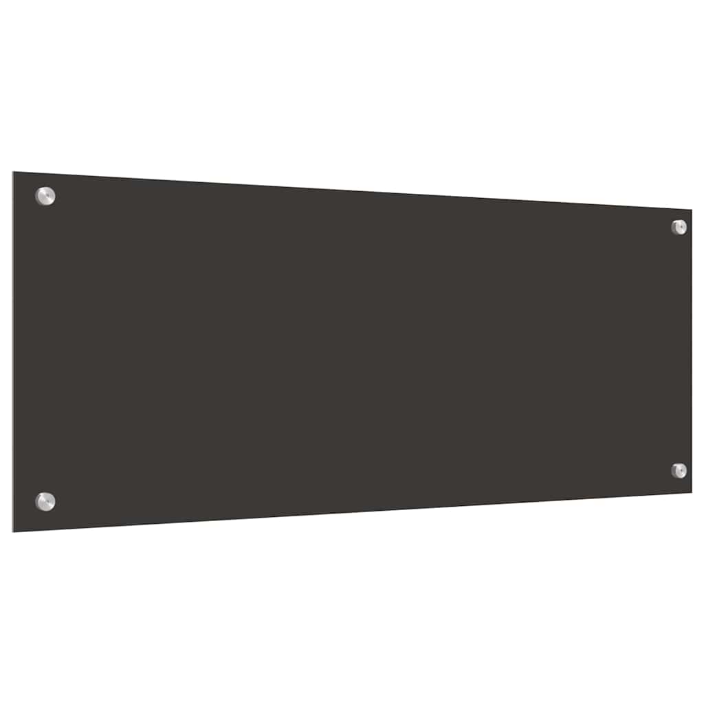 vidaXL Kitchen Backsplash 2 pcs Dark Grey 100 x 40 cm Tempered Glass 6