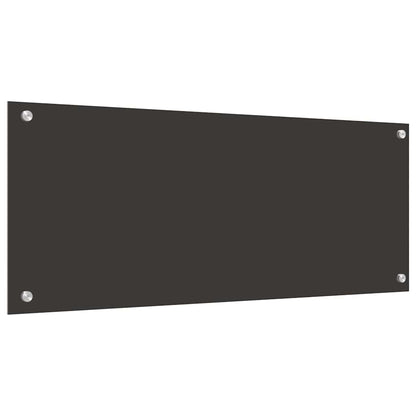 vidaXL Kitchen Backsplash 2 pcs Dark Grey 100 x 40 cm Tempered Glass 6