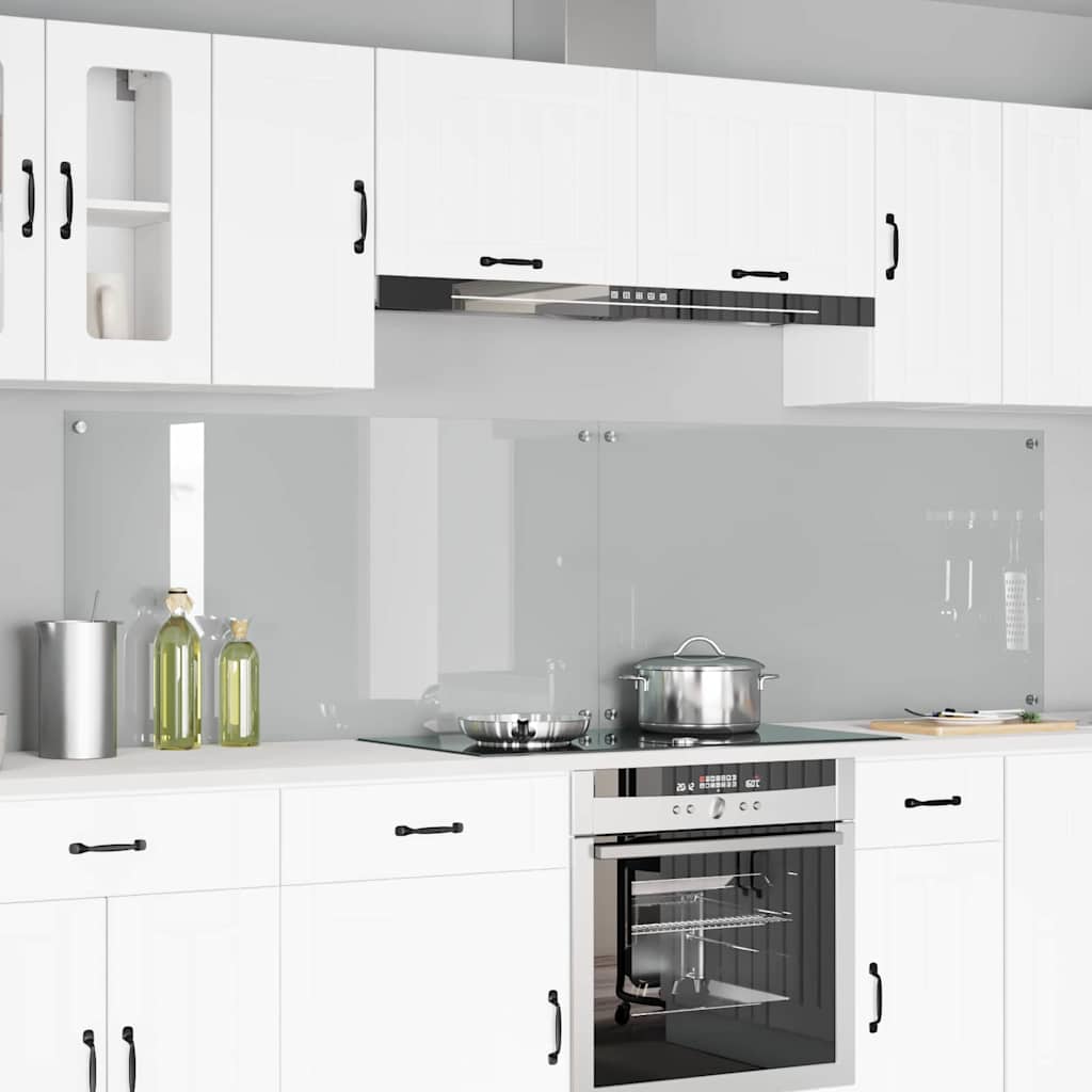 vidaXL Kitchen Backsplashes 70x60 cm Tempered Glass 2 pcs Transparent