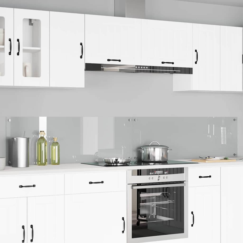 vidaXL Kitchen Backsplashes 70x40 cm Tempered Glass 2 pcs Transparent