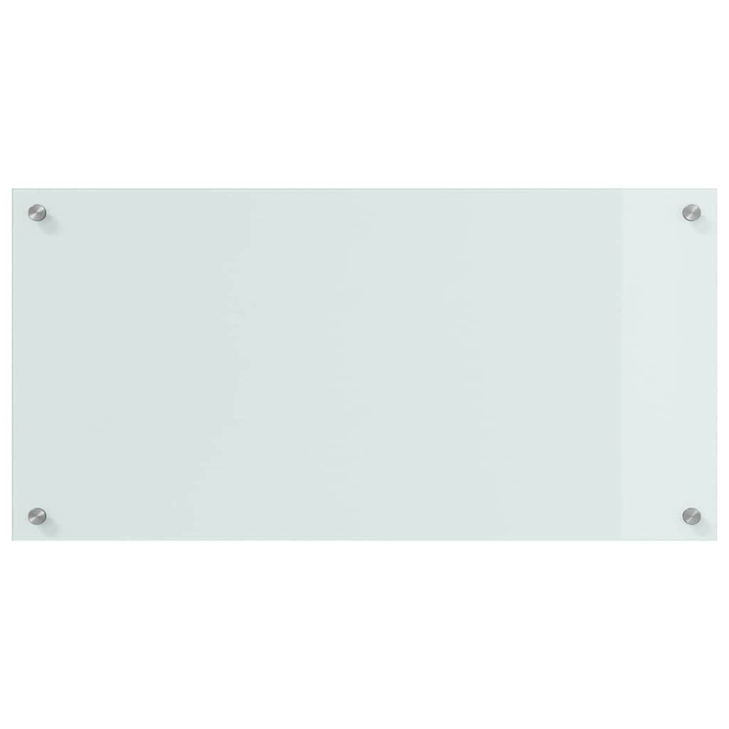 vidaXL Kitchen Backsplash 2 pcs White 80 x 40 cm Tempered Glass 4