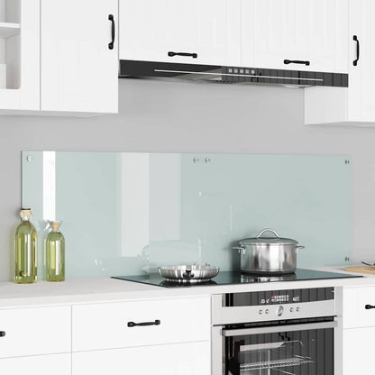 vidaXL Kitchen Backsplash 2 pcs White 80 x 50 cm Tempered Glass 1