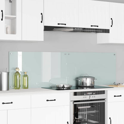 vidaXL Kitchen Backsplash 2 pcs White 90 x 50 cm Tempered Glass 1