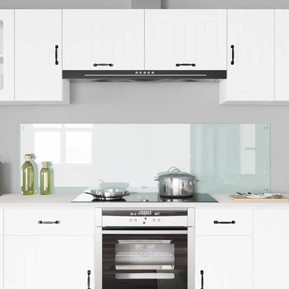 vidaXL Kitchen Backsplash 2 pcs White 90 x 50 cm Tempered Glass 3