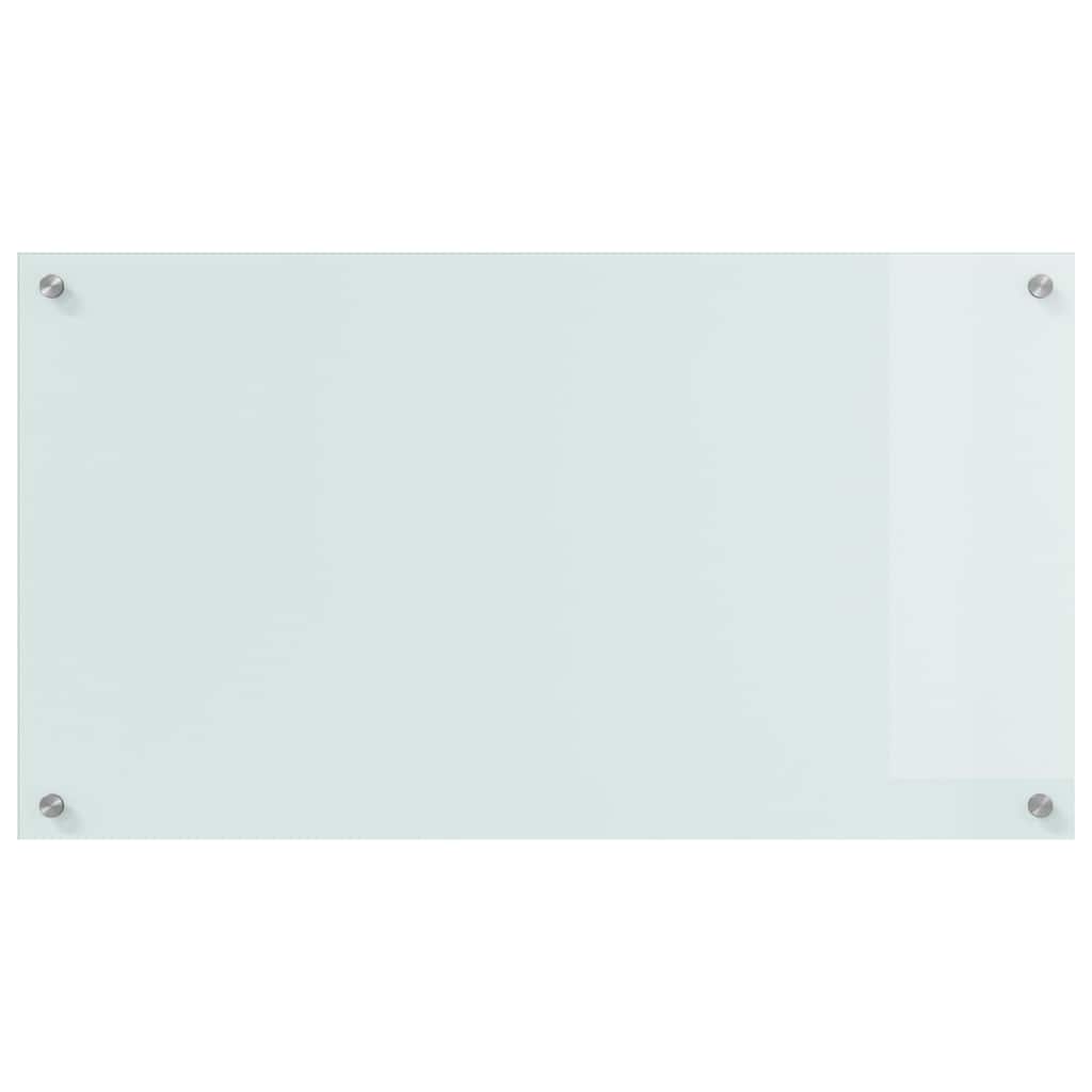 vidaXL Kitchen Backsplash 2 pcs White 90 x 50 cm Tempered Glass 4
