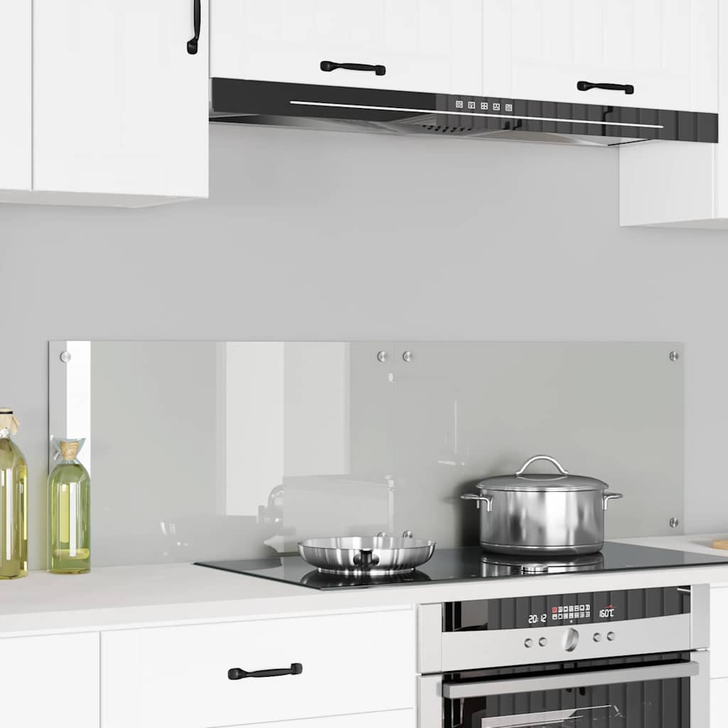vidaXL Kitchen Backsplash 2 pcs Transparent 70 x 40 cm Tempered Glass 1