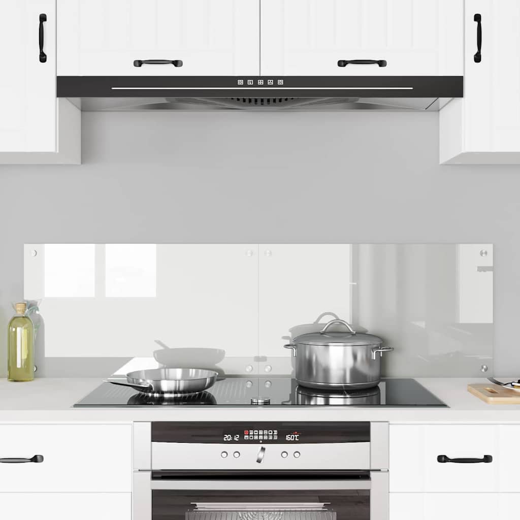 vidaXL Kitchen Backsplash 2 pcs Transparent 70 x 40 cm Tempered Glass 3
