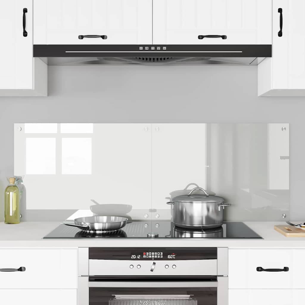 vidaXL Kitchen Backsplash 2 pcs Transparent 70 x 50 cm Tempered Glass 3