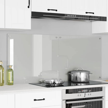 vidaXL Kitchen Backsplash 2 pcs Transparent 70 x 60 cm Tempered Glass 1