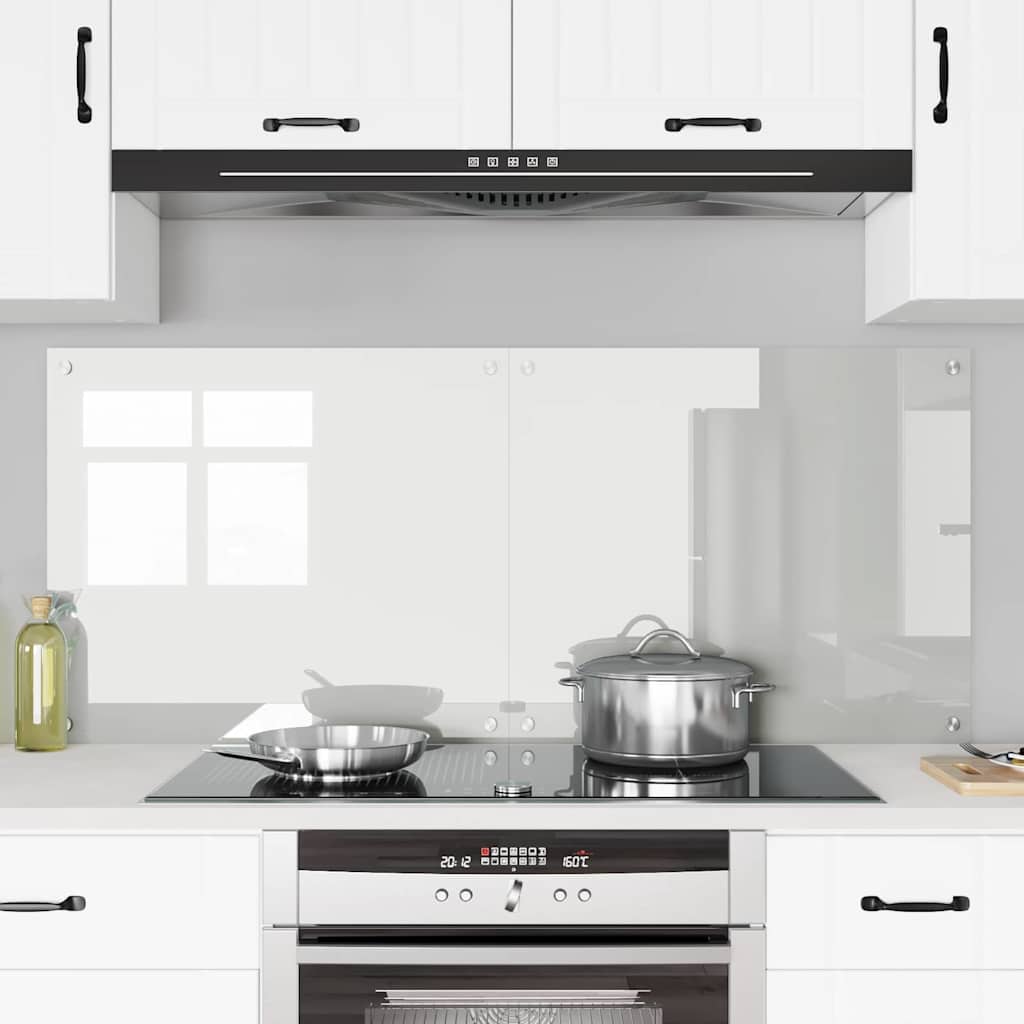 vidaXL Kitchen Backsplash 2 pcs Transparent 70 x 60 cm Tempered Glass 3