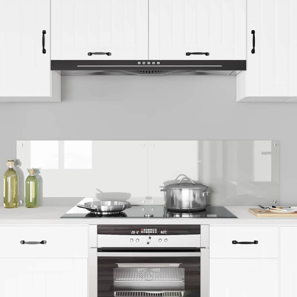 vidaXL Kitchen Backsplash 2 pcs Transparent 80 x 40 cm Tempered Glass 3