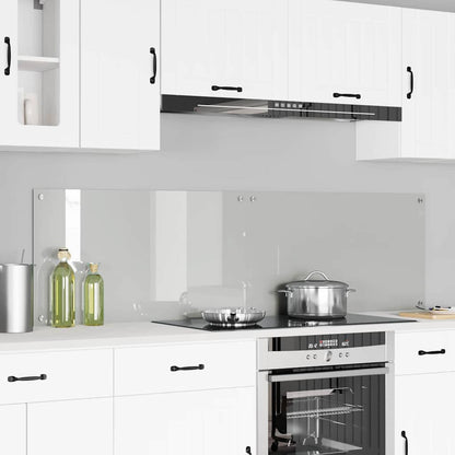 vidaXL Kitchen Backsplash 2 pcs Transparent 90 x 50 cm Tempered Glass 1