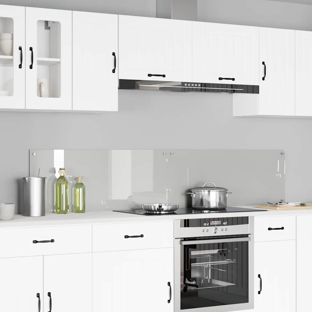 vidaXL Kitchen Backsplash 2 pcs Transparent 100 x 40 cm Tempered Glass 1