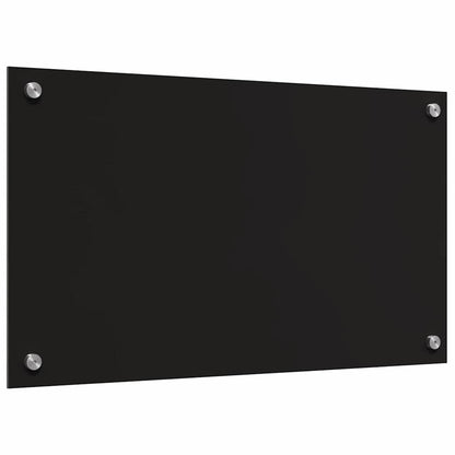 vidaXL Kitchen Backsplash 2 pcs Black 70 x 40 cm Tempered Glass 6