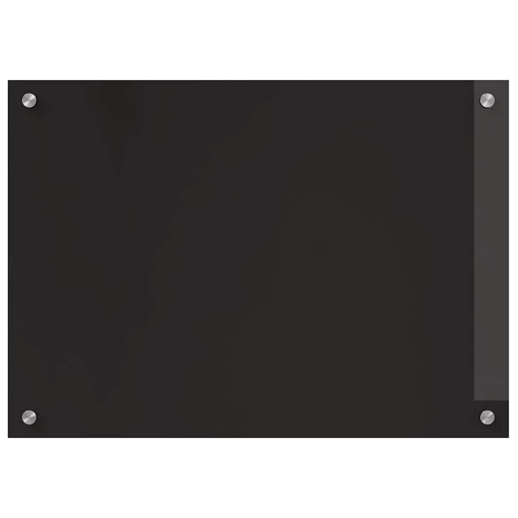 vidaXL Kitchen Backsplash 2 pcs Black 70 x 50 cm Tempered Glass 4