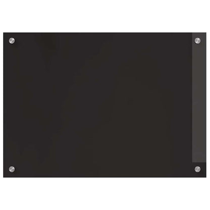 vidaXL Kitchen Backsplash 2 pcs Black 70 x 50 cm Tempered Glass 4