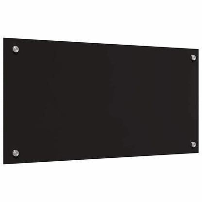 vidaXL Kitchen Backsplash 2 pcs Black 80 x 40 cm Tempered Glass 6