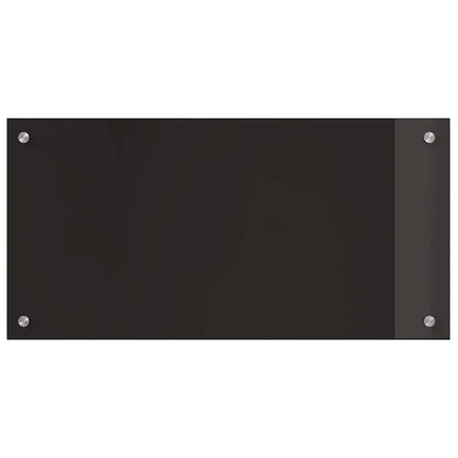vidaXL Kitchen Backsplash 2 pcs Black 80 x 40 cm Tempered Glass 4