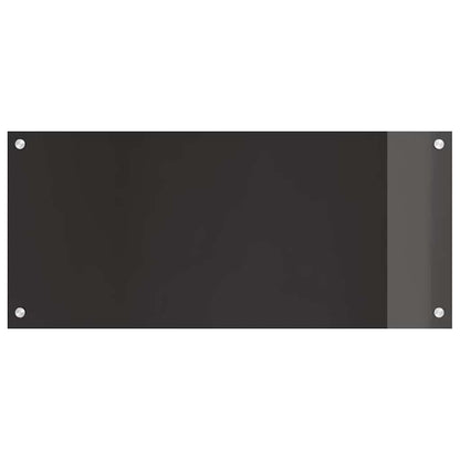 vidaXL Kitchen Backsplash 2 pcs Black 90 x 40 cm Tempered Glass 4
