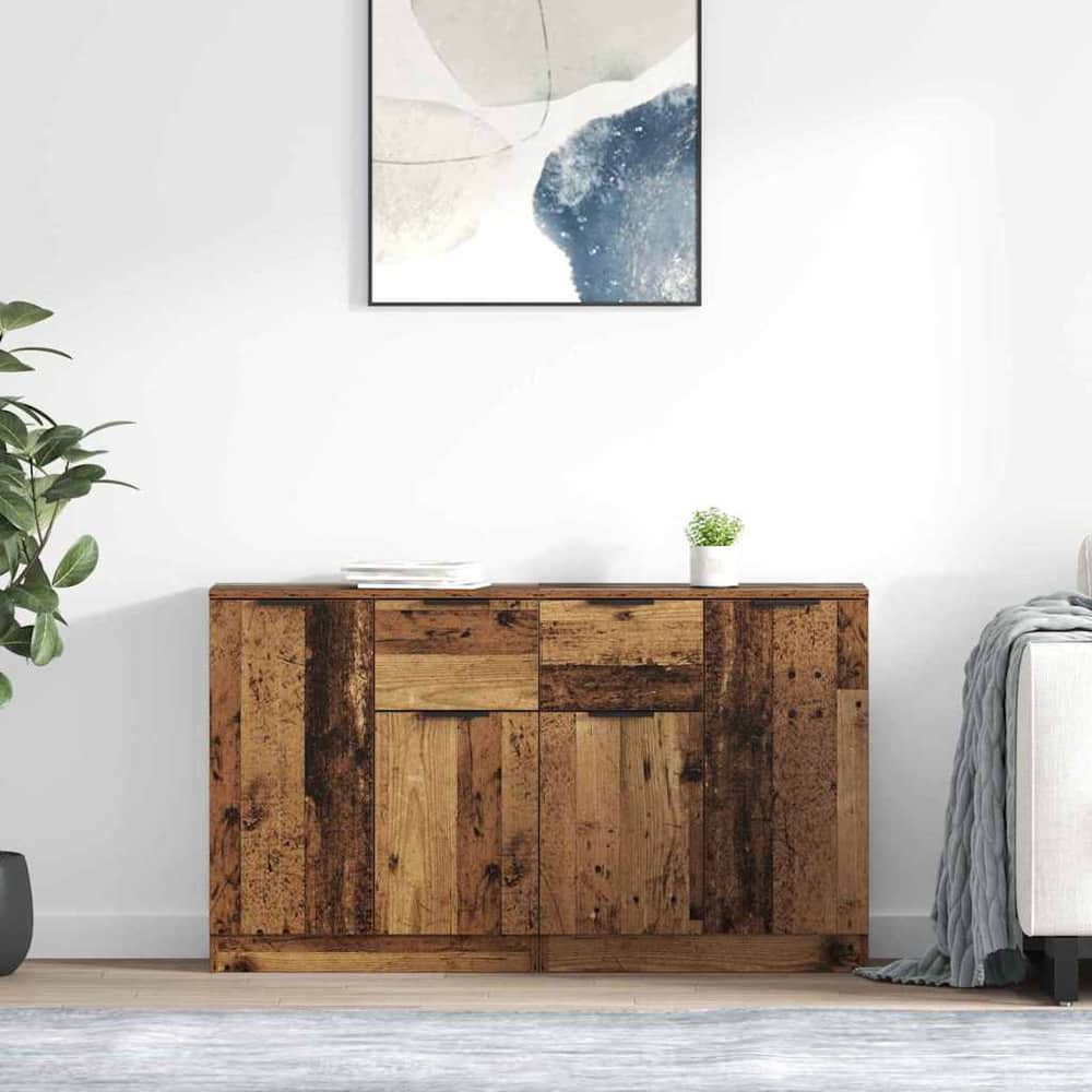 Sideboards 2 pcs 60x30x70 cm Engineered Wood Old wood