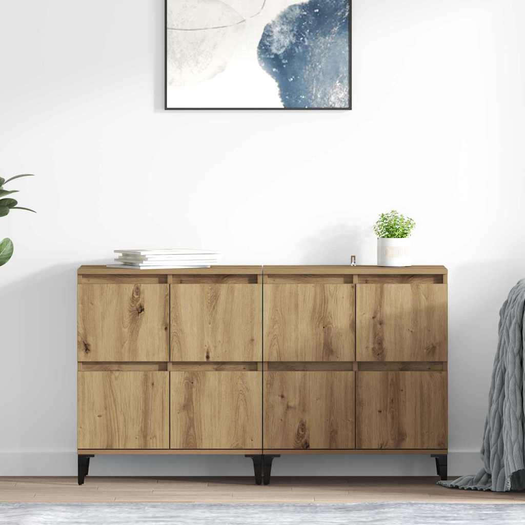 Sideboards 60x35x70 cm Engineered Wood 2 pcs Artisan oak
