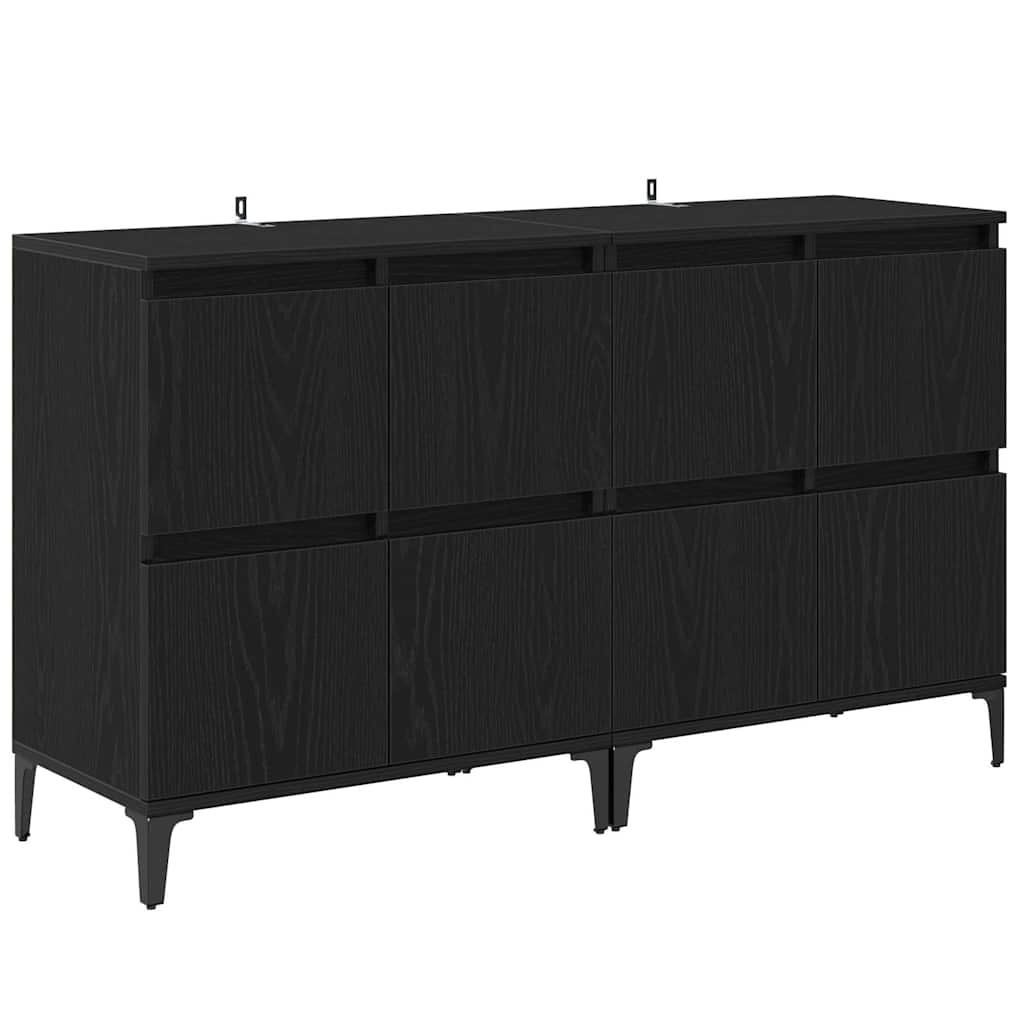 Sideboards 60x35x70 cm Engineered Wood 2 pcs Black oak