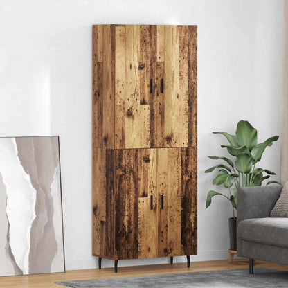 Highboard 69.5x34x180 cm Engineered Wood 2 Doors Old wood