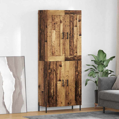 Highboard 69.5x34x180 cm Engineered Wood 2 Doors Old wood