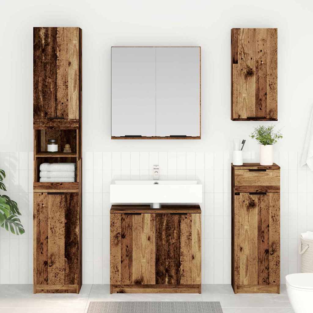 Bathroom Cabinet Engineered Wood Old