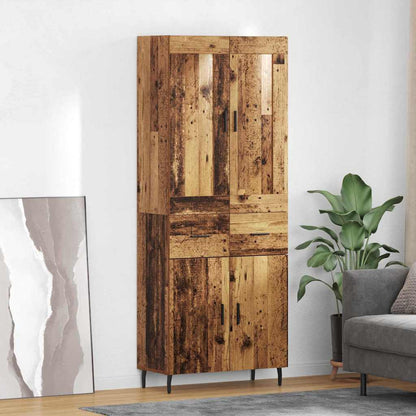 Highboard 69.5x34x180 cm Engineered Wood 2 Doors 2 Drawers Old wood