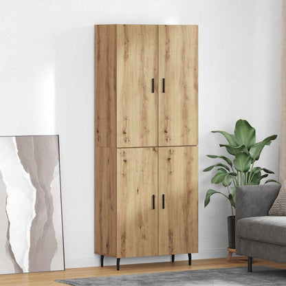 Highboard 69.5x34x180 cm Engineered Wood 2 Doors Artisan oak