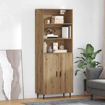 Highboard 69.5x34x180 cm Engineered Wood 2 Doors Artisan oak