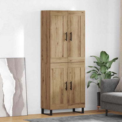 Highboard 69.5x34x180 cm Engineered Wood 2 Wood Doors Artisan oak