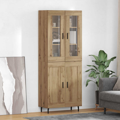 Highboard 69.5x34x180 cm Engineered Wood 2 Wood Doors Artisan oak