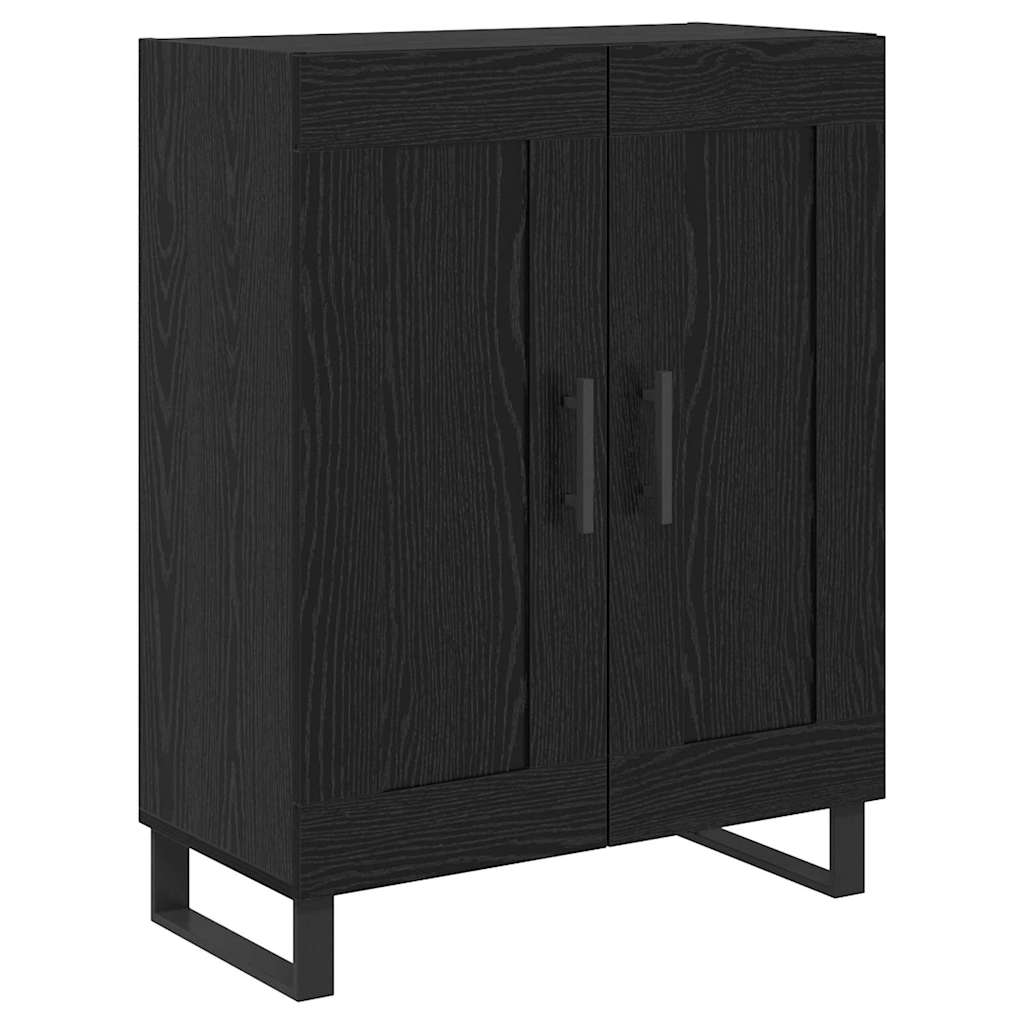 Highboard 69.5x34x180 cm Engineered Wood 2 Wood Doors Black oak