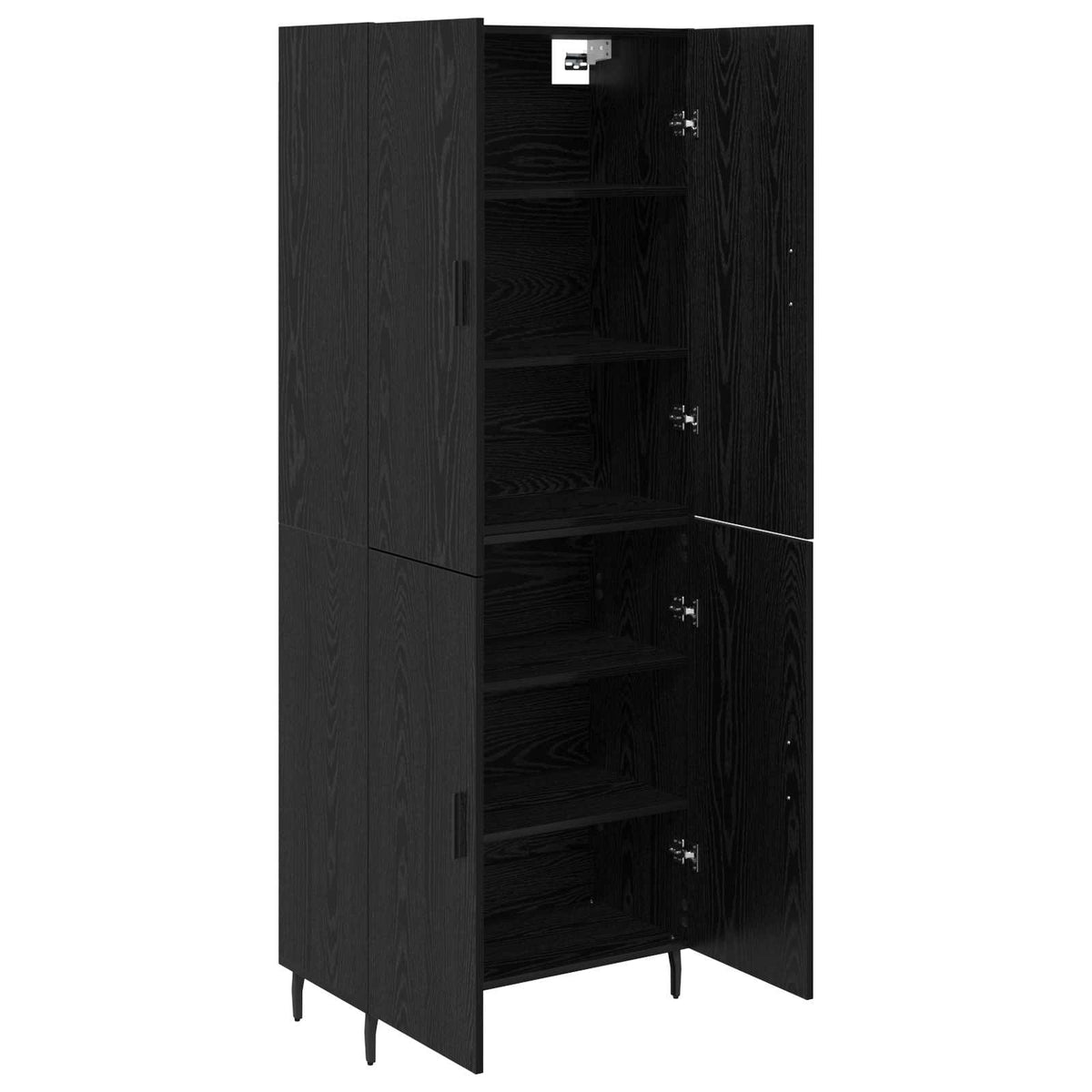 Highboard 69.5x34x180 cm Engineered Wood 2 Doors Black oak