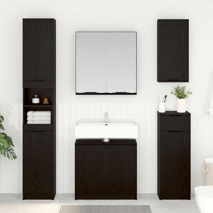 Bathroom Cabinet Engineered Wood Black oak
