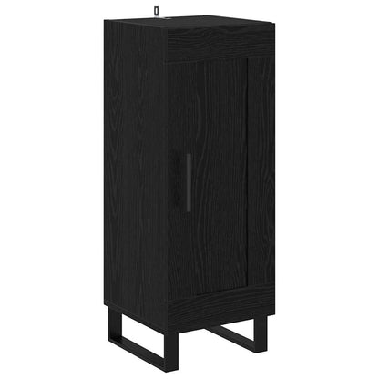 Highboard 34.5x34x180 cm Engineered Wood 1 Wood Door Black oak