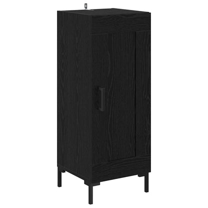 Highboard 34.5x34x180 cm Engineered Wood 1 Wood Door Black oak