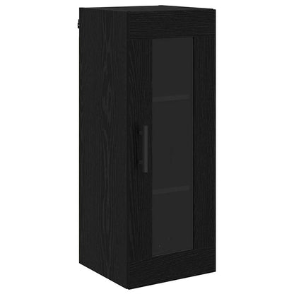 Highboard 34.5x34x180 cm Engineered Wood 3 Drawers Black oak