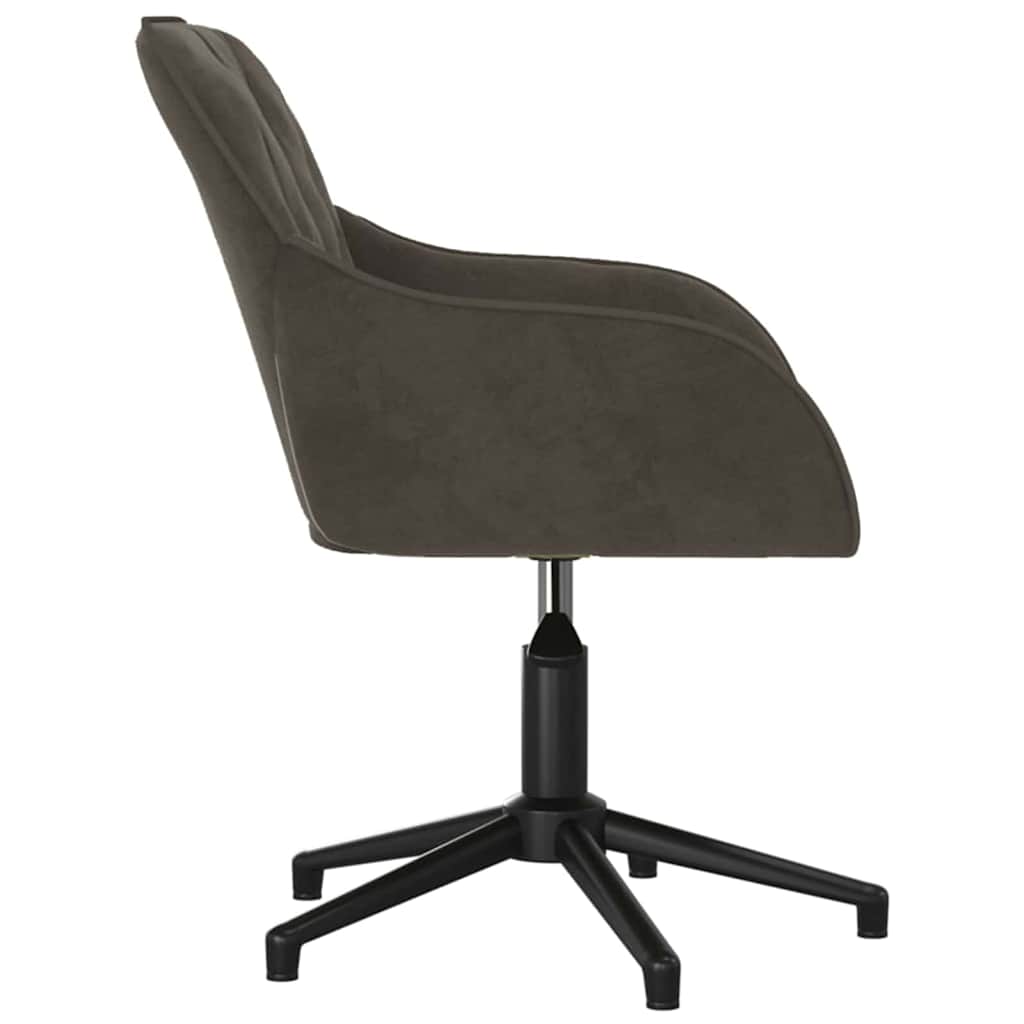 vidaXL Office Chair Dark Grey 56 x 61.5 x 72 cm Velvet 4