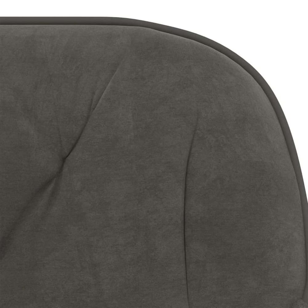 Office Chair with Wheel 56 x 61.5 x 72 cm Velvet Dark grey