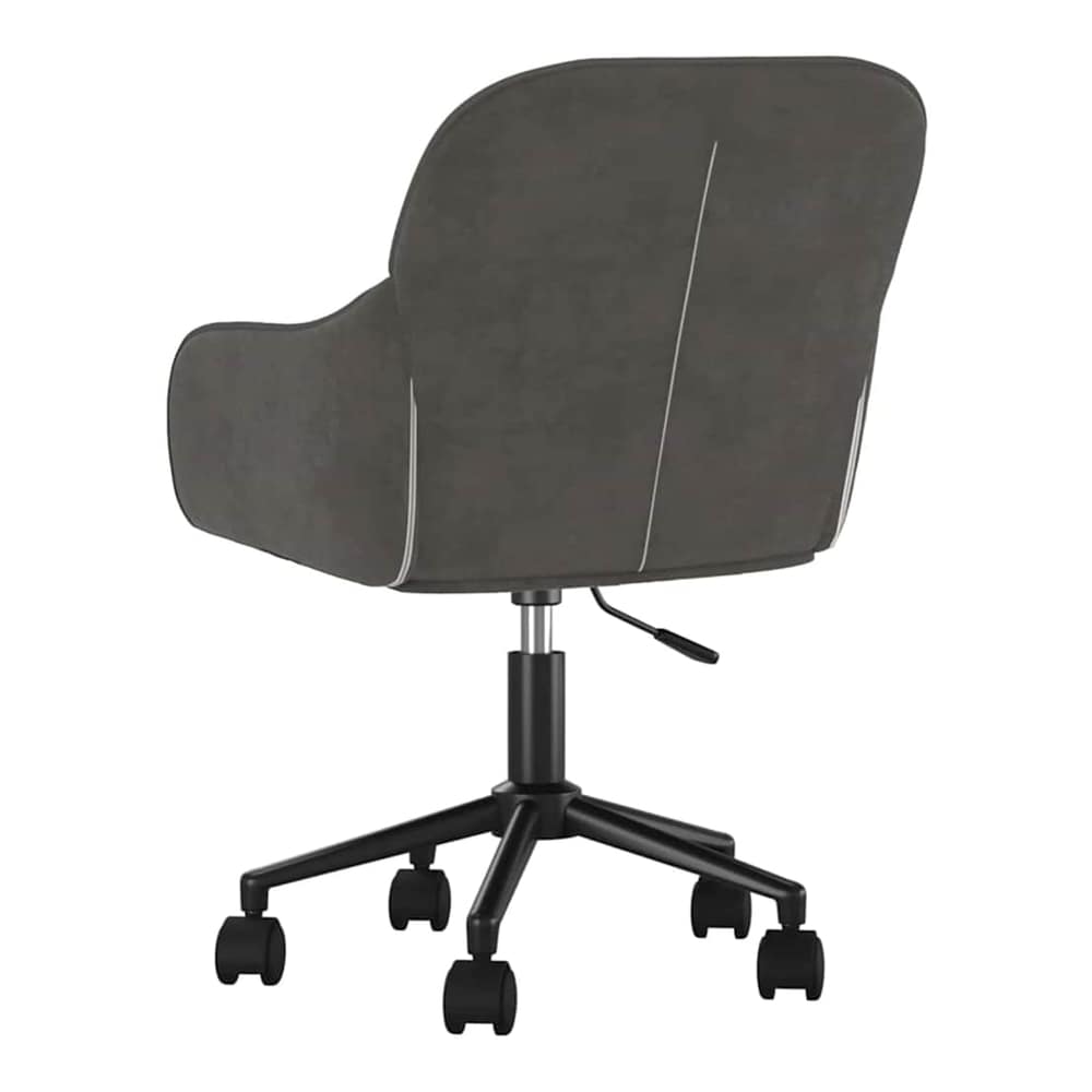 Office Chair with Wheel 56 x 61.5 x 72 cm Velvet Dark grey