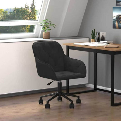 Office Chair with Wheel 56 x 61.5 x 72 cm Velvet Black
