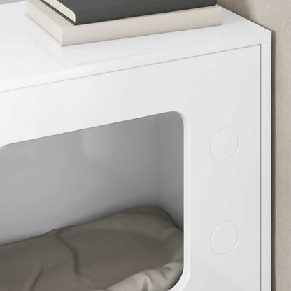 vidaXL Cat House Gloss White 51 x 30 x 52 cm Engineered Wood 4